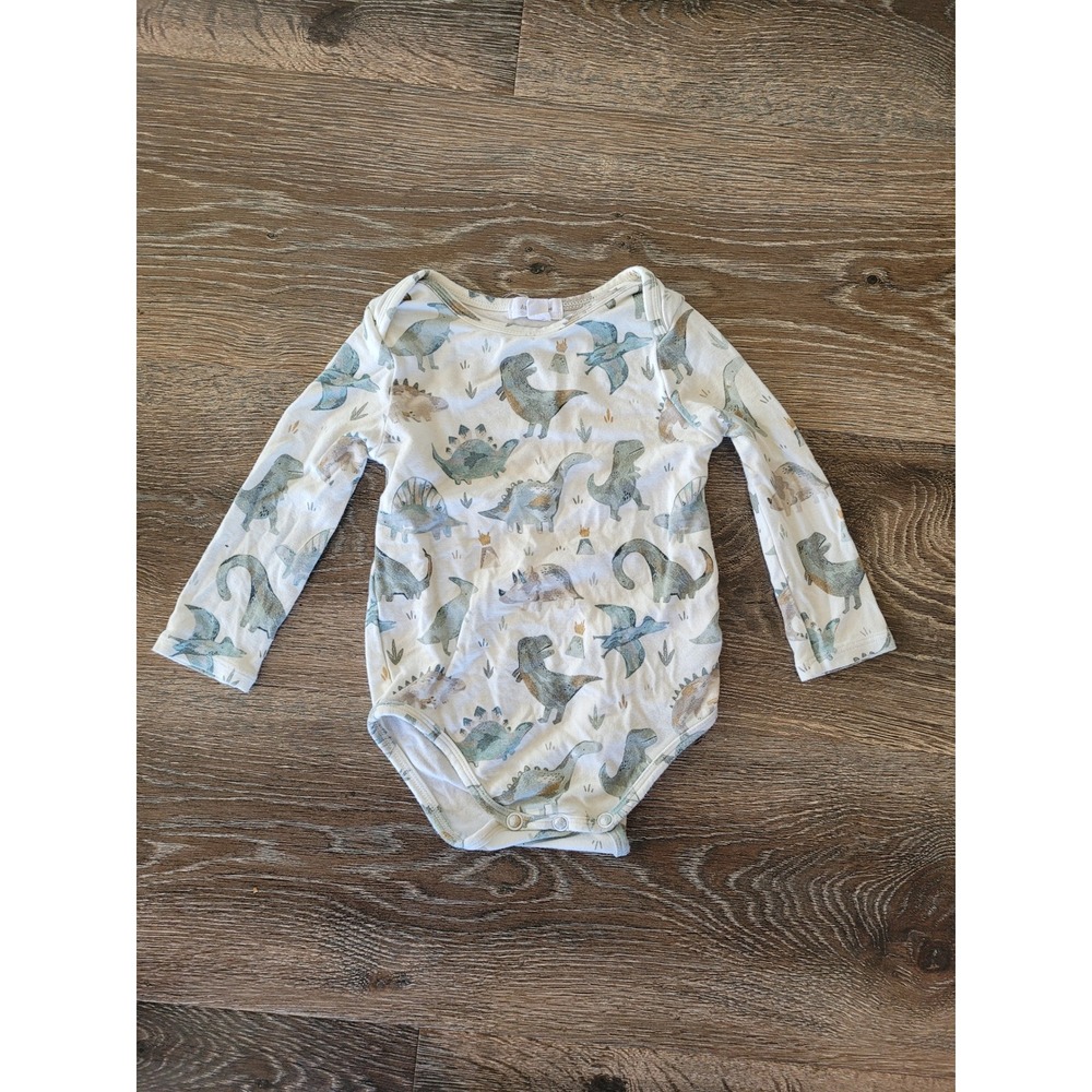 Angel Dear Dinosaur Baby Boy Bamboo Long Sleeve Bodysuit 6-12 months #9‎